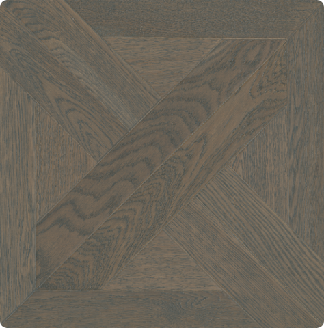 French Grey Cross parquet panel