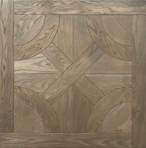 Fumed Oak Cross Keys Parquet Panel