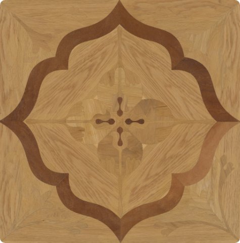 Gold Four Leaf Marble Parquet