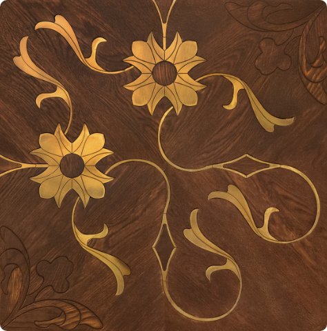 Golden Bloom parquet panel