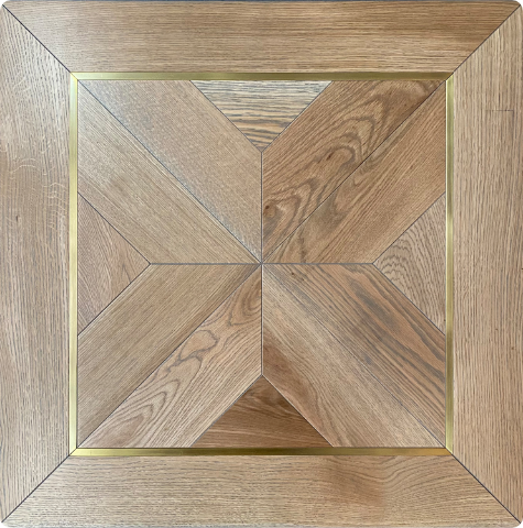 Heritage Cross Gold inlay Parquet Panel