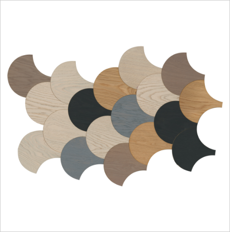 Moon shaper parquet pieces
