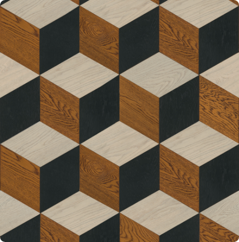 Tri-Cubist parquet