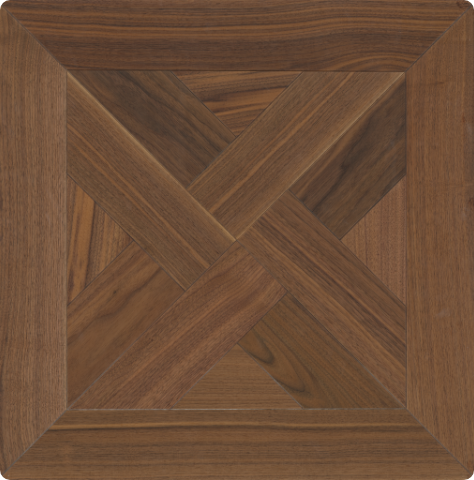 Walnut Cross Hatch Parquet panel
