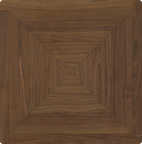Walnut cubist parquet panel