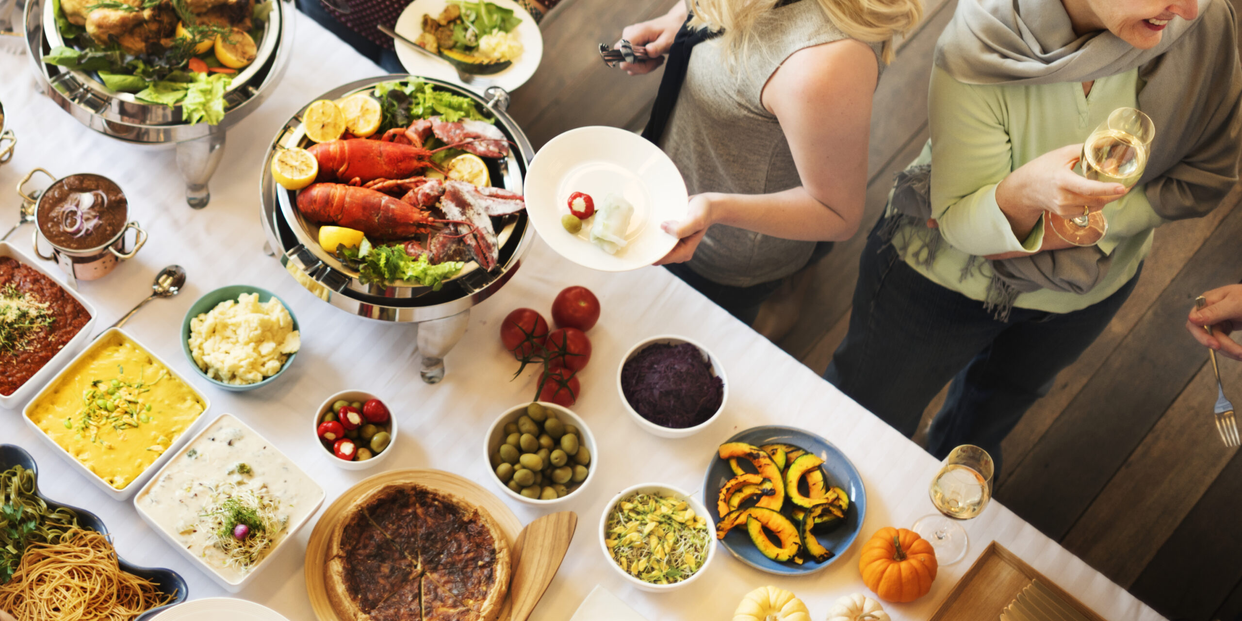 Brunch Choice Crowd Dining Food Options Eating Concept
