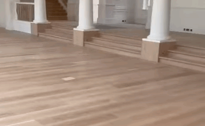 Engineered oak flooring fitted at the Hampton Court Pavilion - E157UF