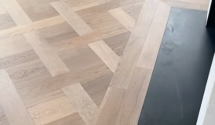 Fumed and Limed Basketweave parquet fitted at The Pavilion - TW-E966SQ