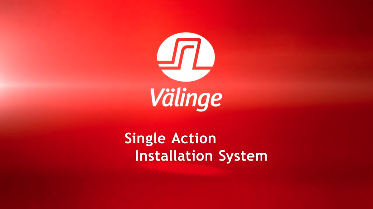 Valinge single action installation